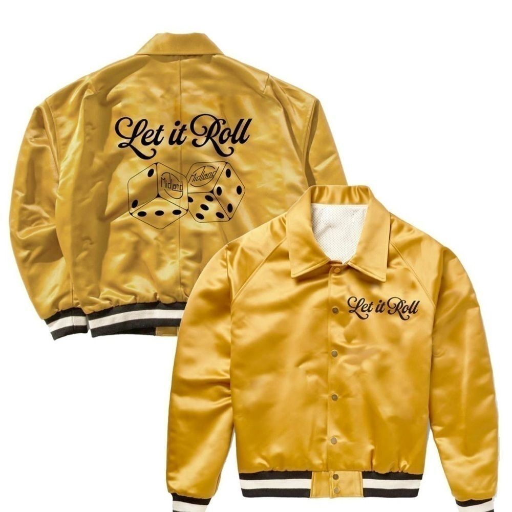 Midland Let It Roll Yellow Gold Bomber Jacket - Picture 2 of 8